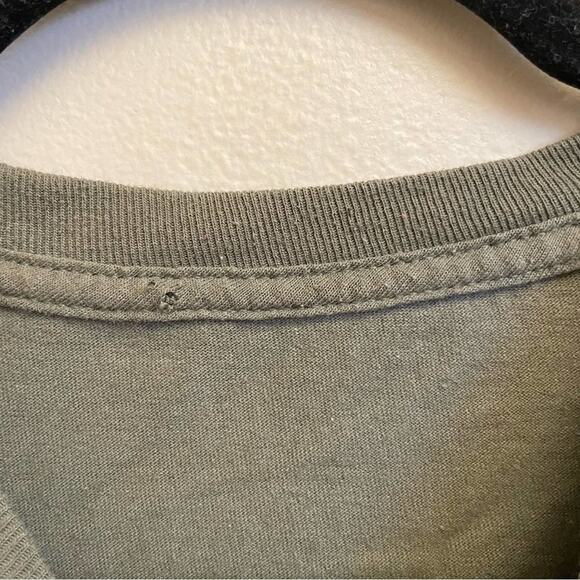 Vintage L short sleeve t-shirt green faded fandom white casual - Picture 4 of 7